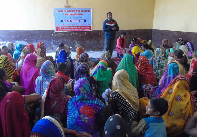 training on nutrition drive among family members of child labour